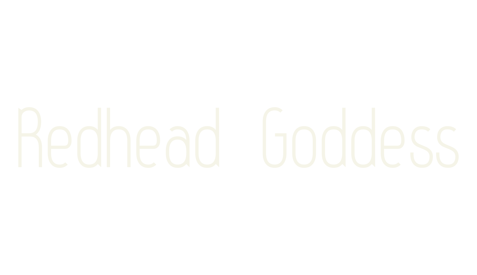 Redhead Goddess, modern font preview
