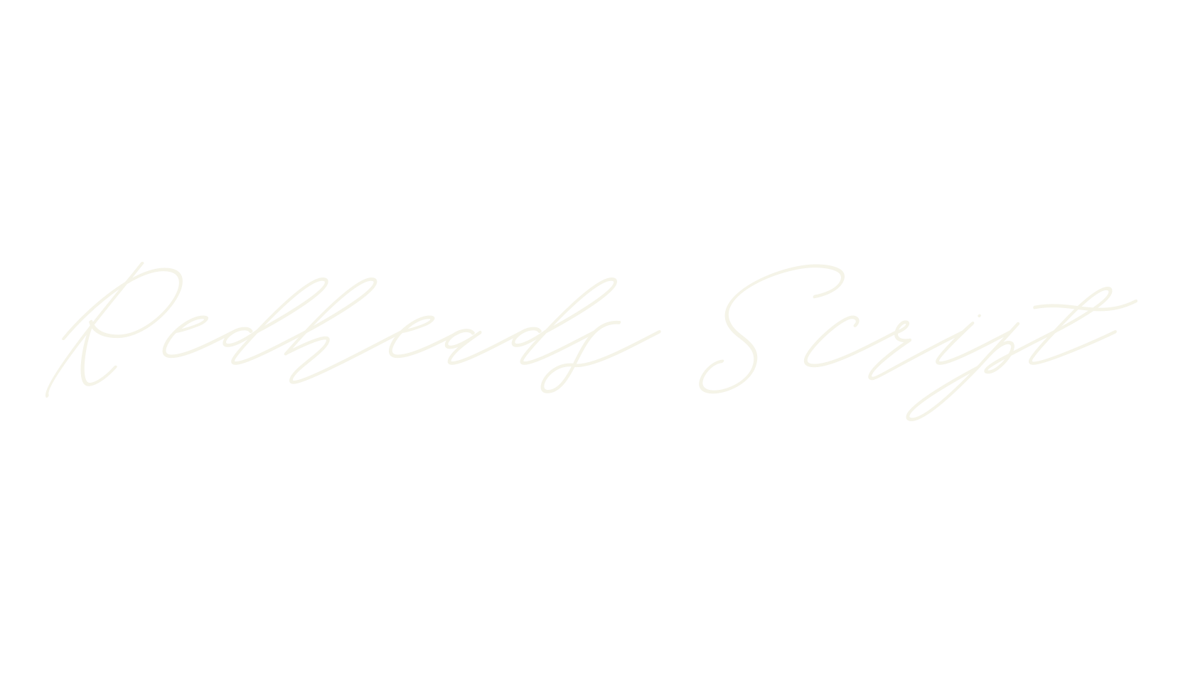 Redheads Script, script font preview