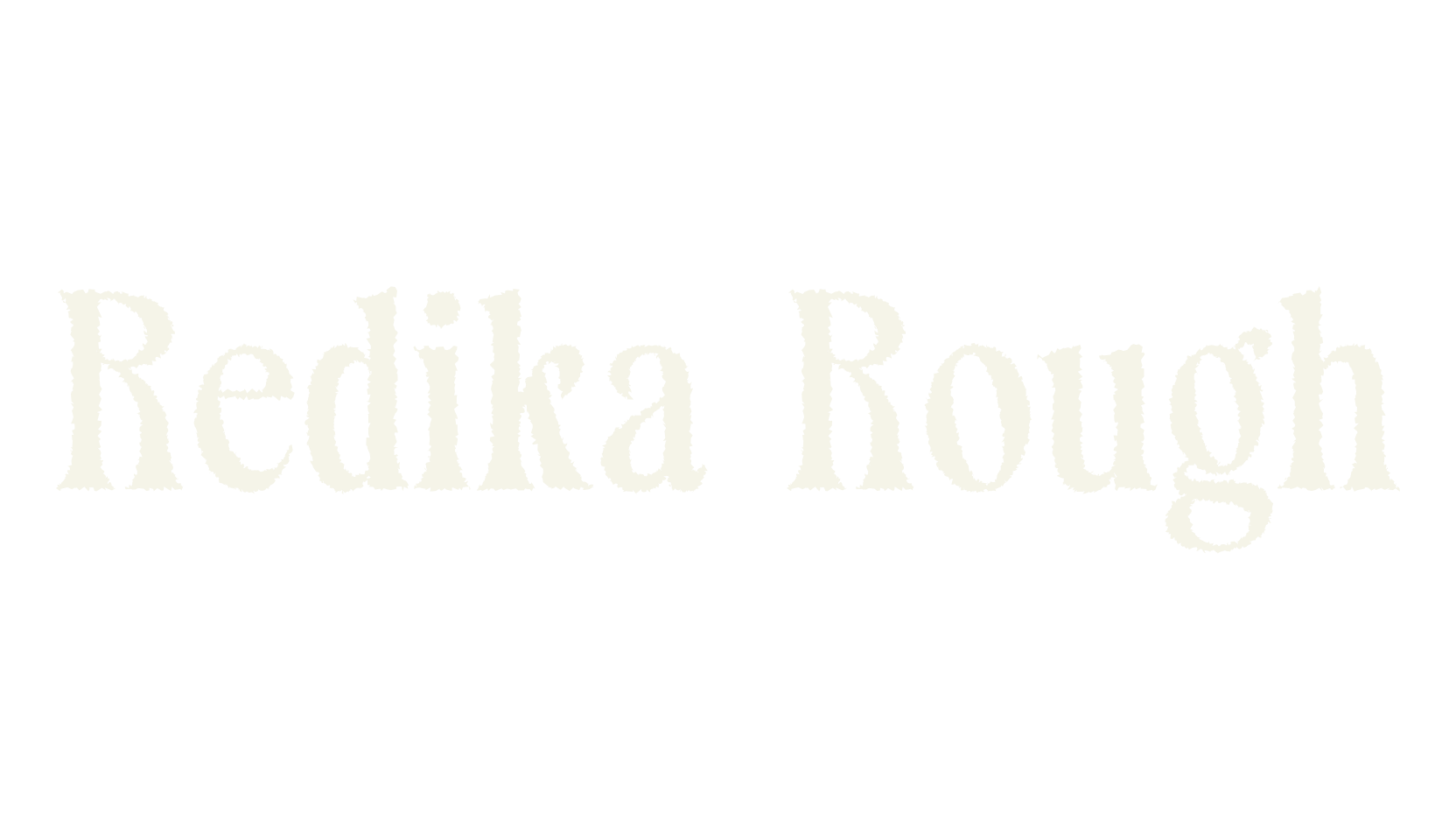 Redika Rough, logo font preview