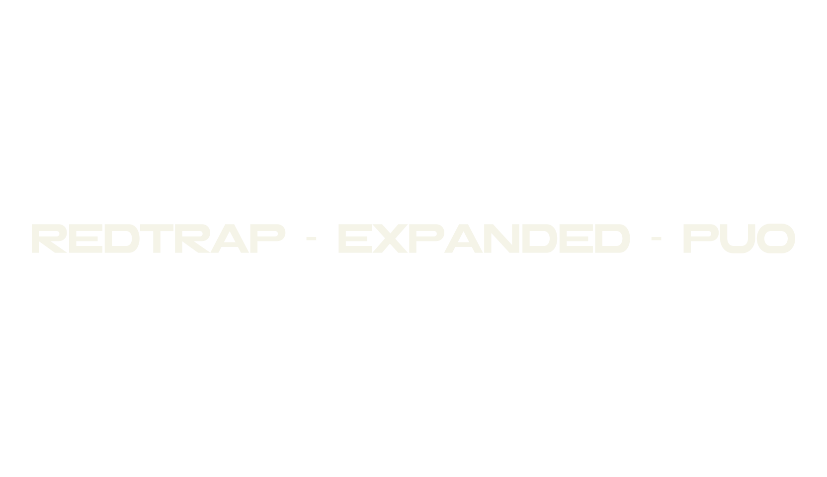 Redtrap - Expanded - PUO, bold font preview