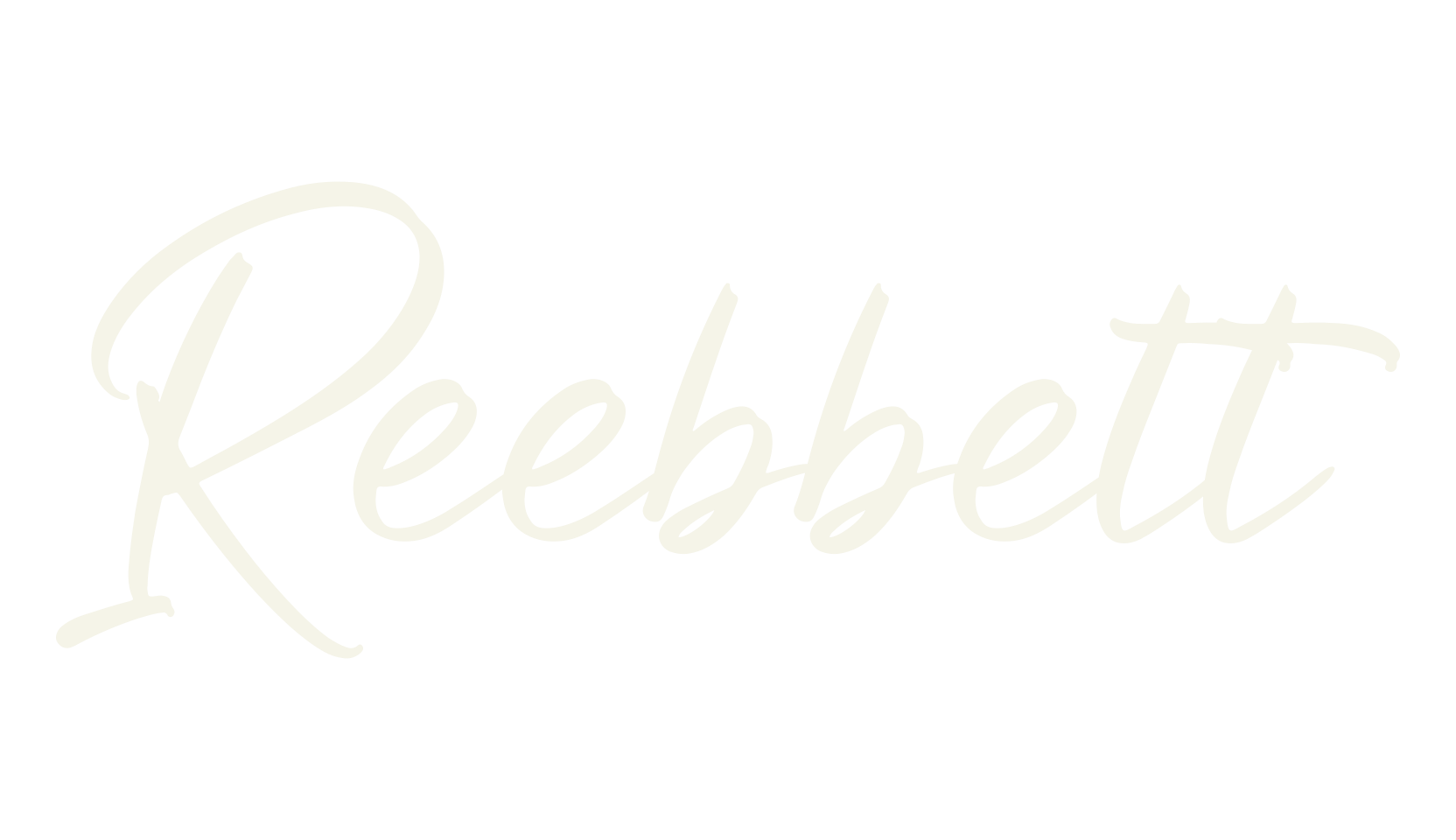 Reebbett, signature font preview