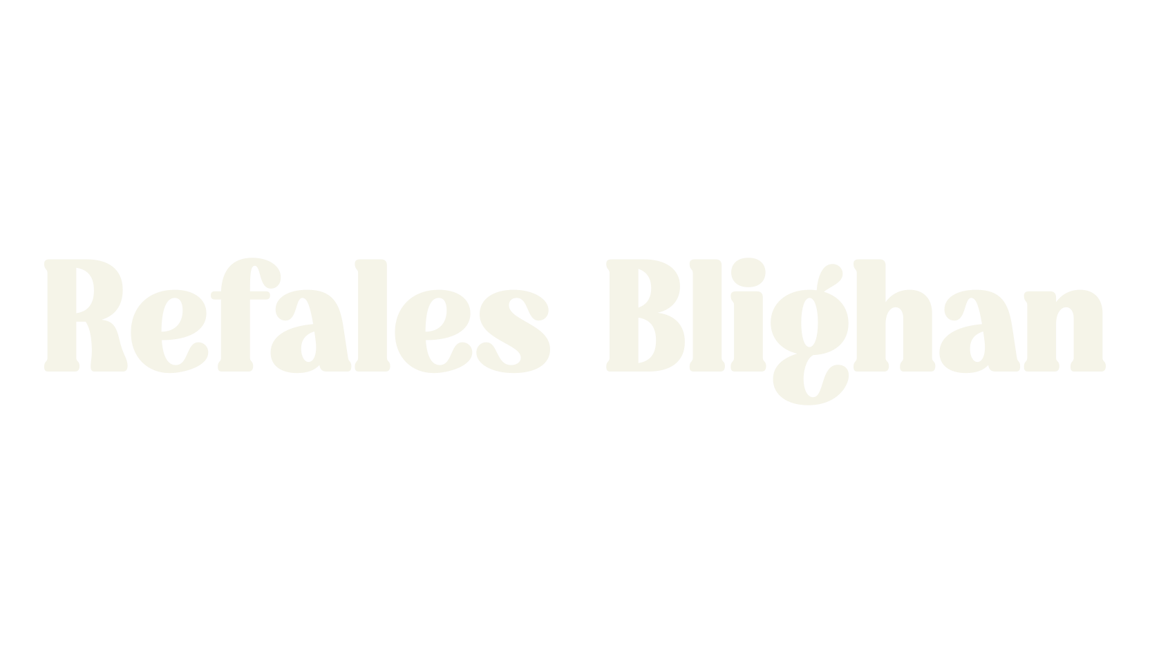 Refales Blighan, serif font preview