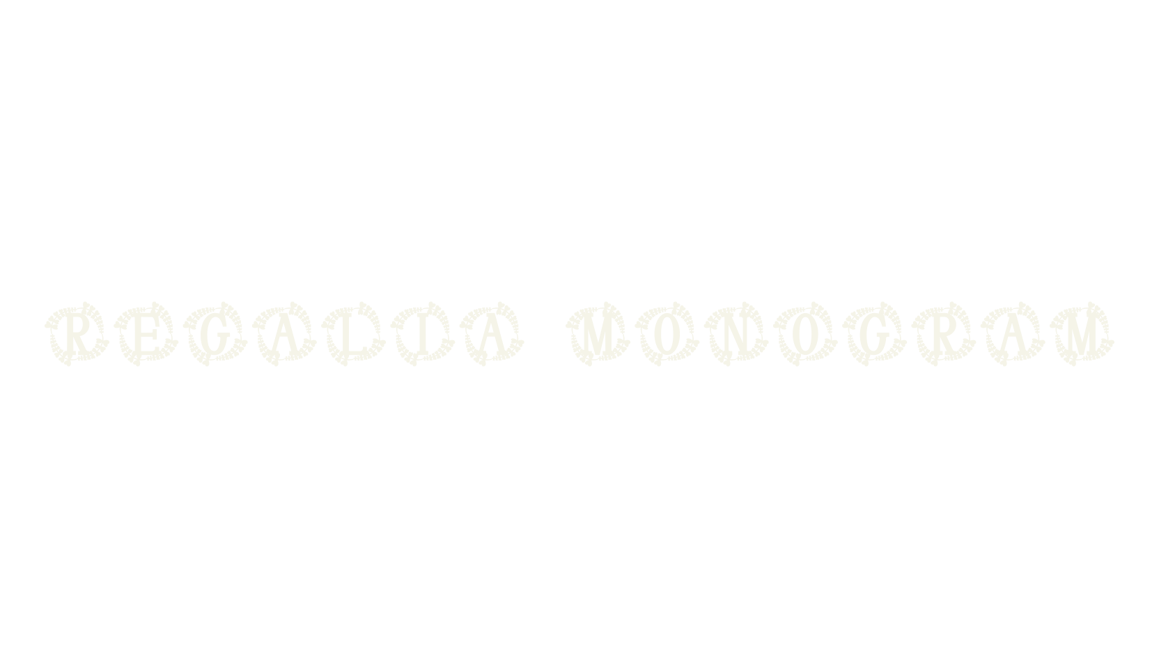 Regalia Monogram, monogram font preview