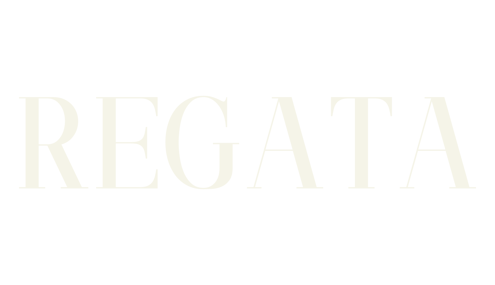 REGATA, typography font preview