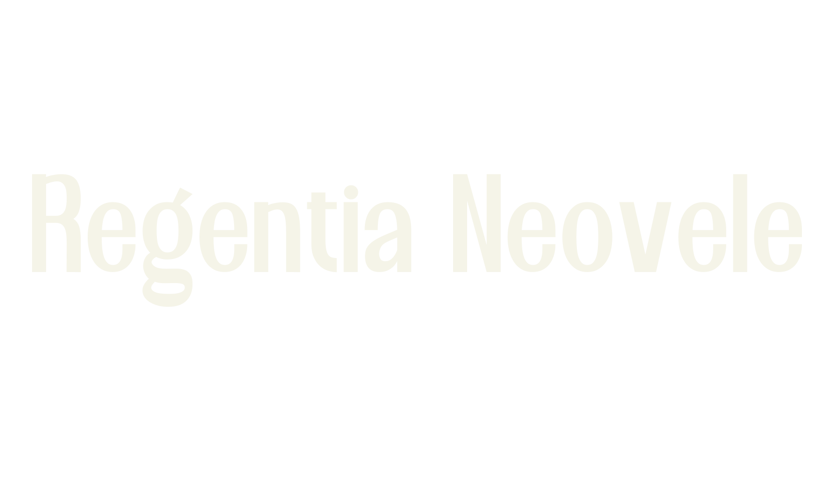 Regentia Neovele, sans serif font preview
