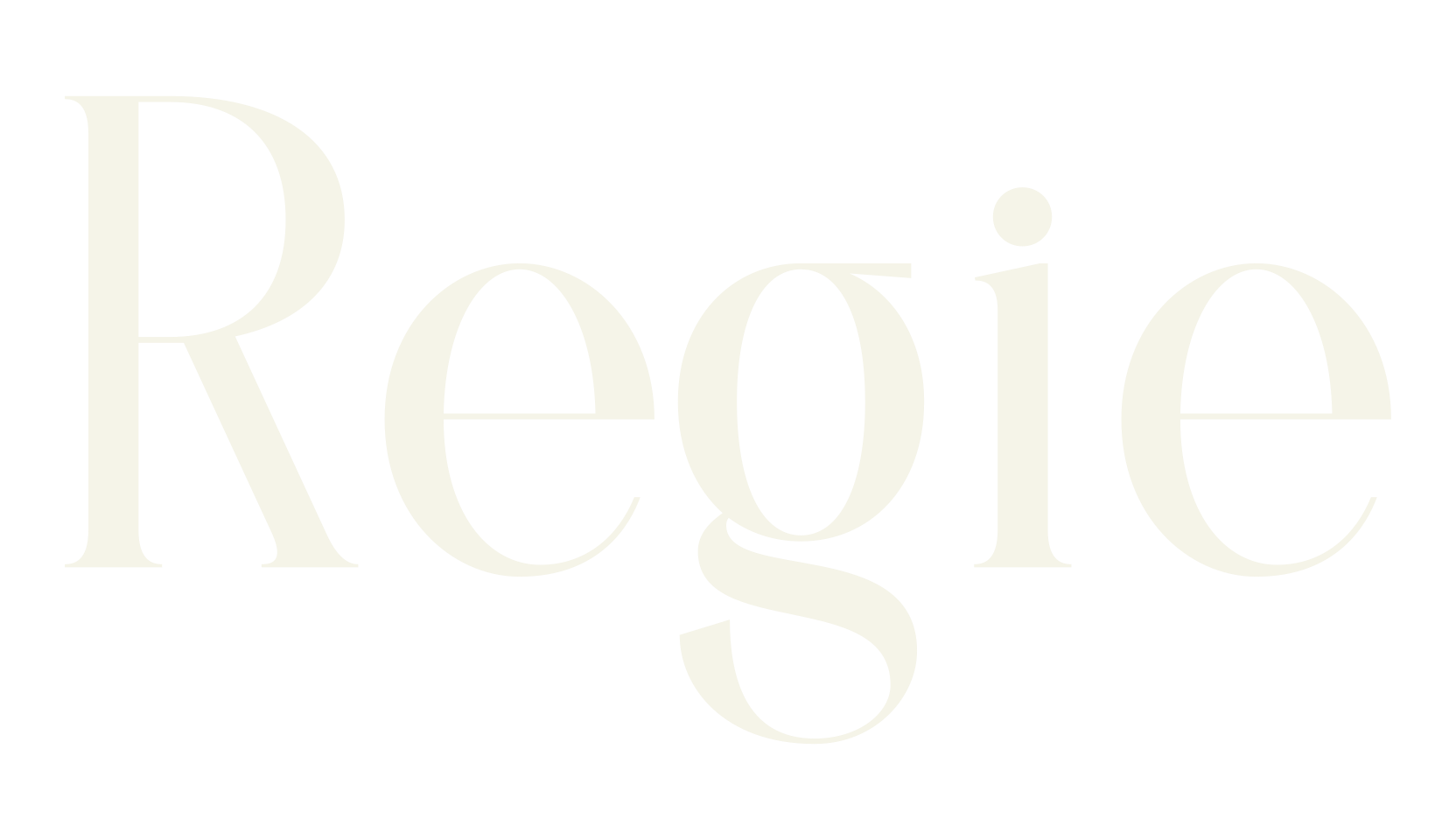 Regie, modern font preview