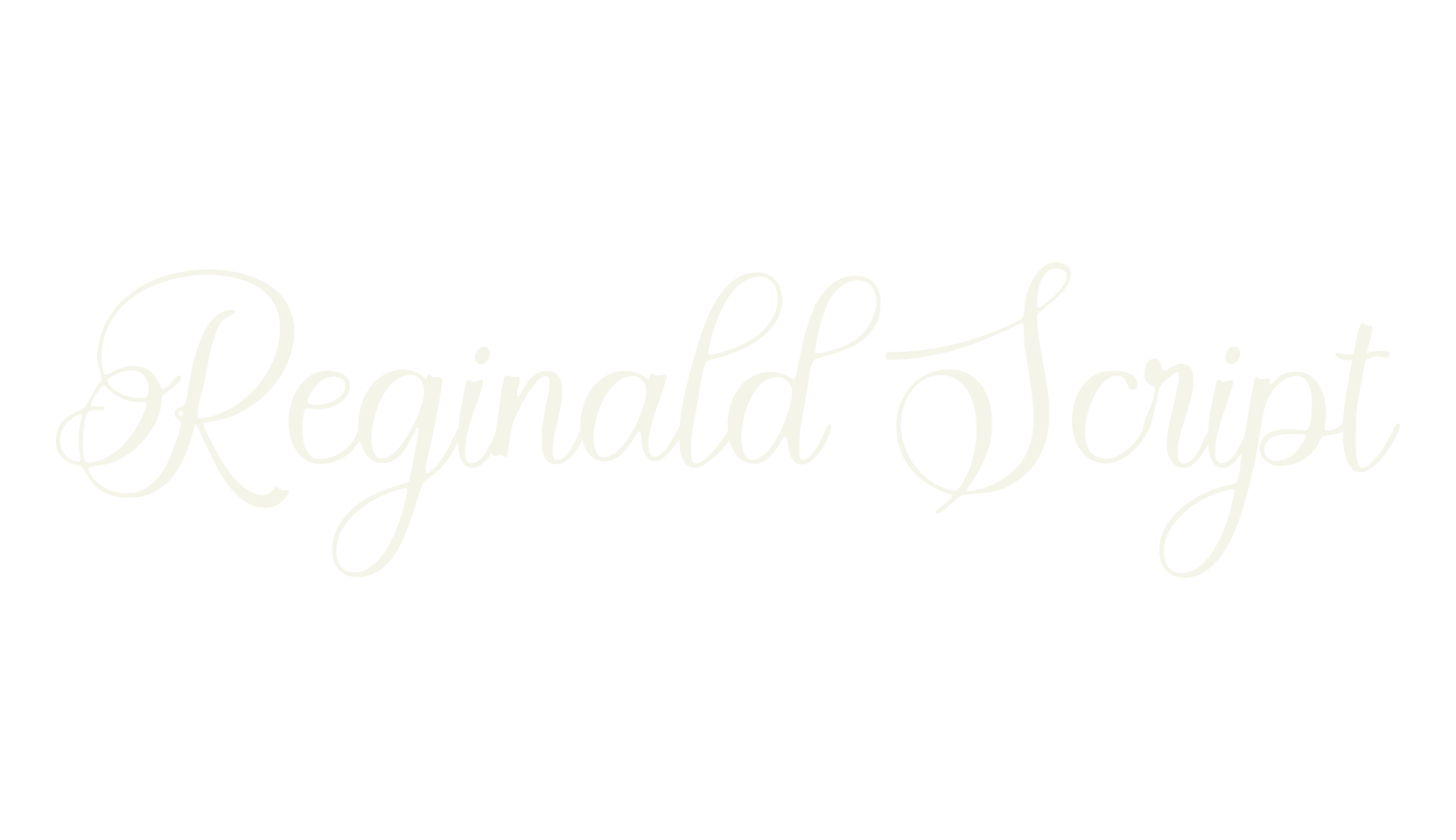 Reginald Script, script font preview