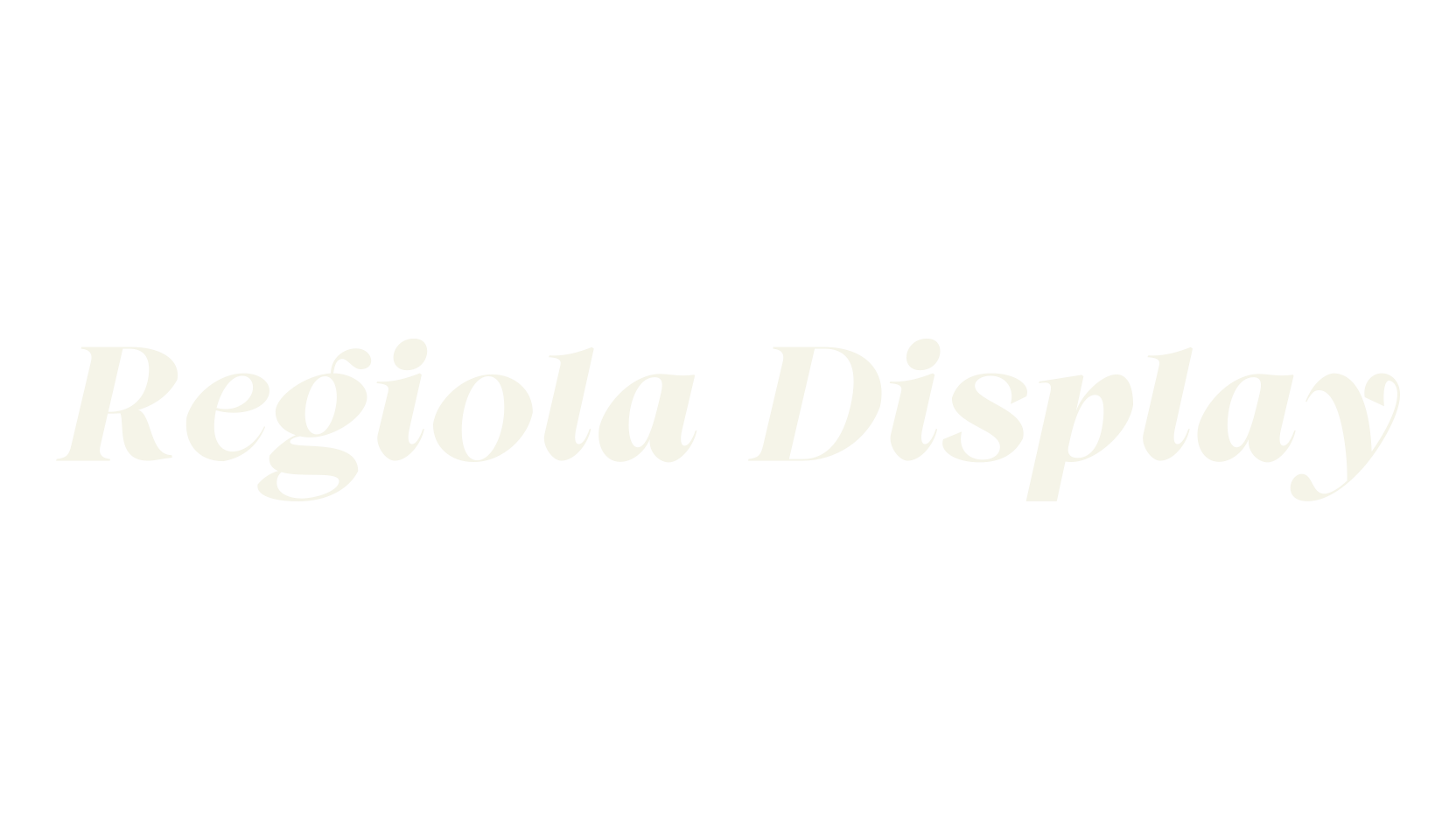 Regiola Display, serif font preview