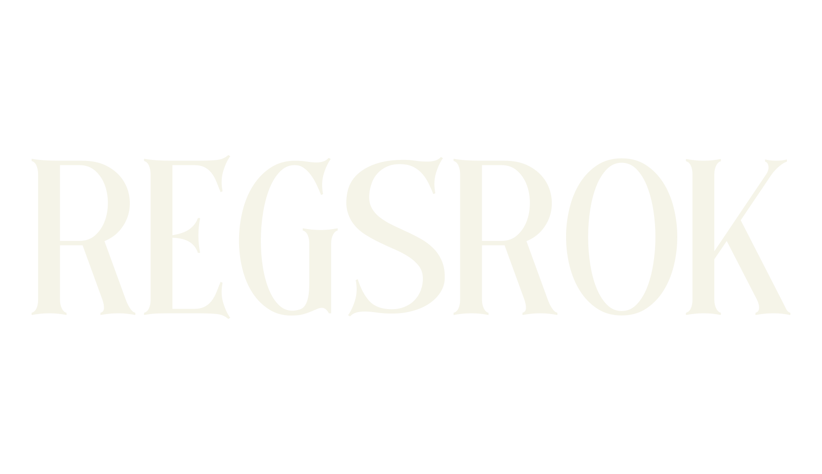 REGSROK, fantasy font preview