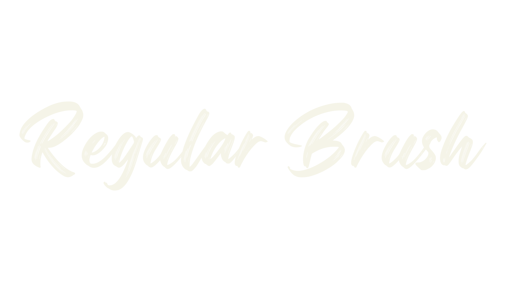 Regular Brush, handwritten font preview