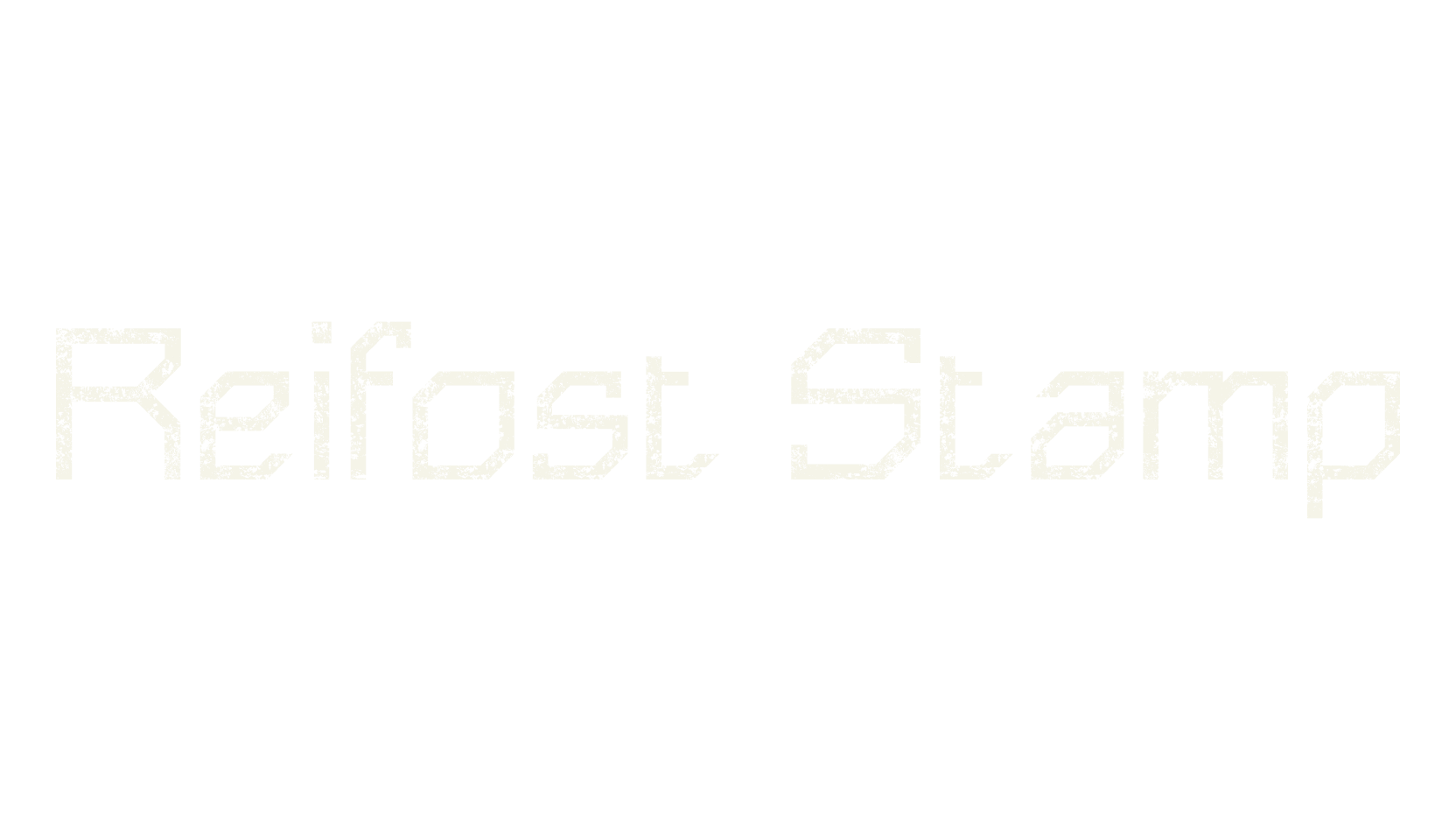 Reifost Stamp, display market font preview