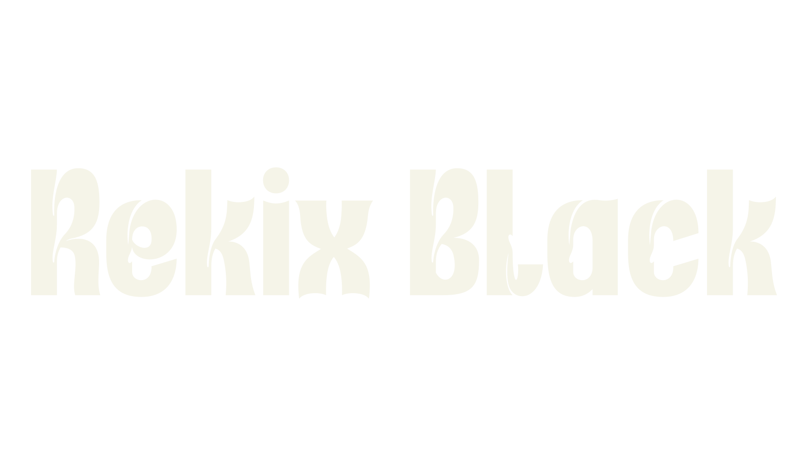 Rekix Black, retro font preview
