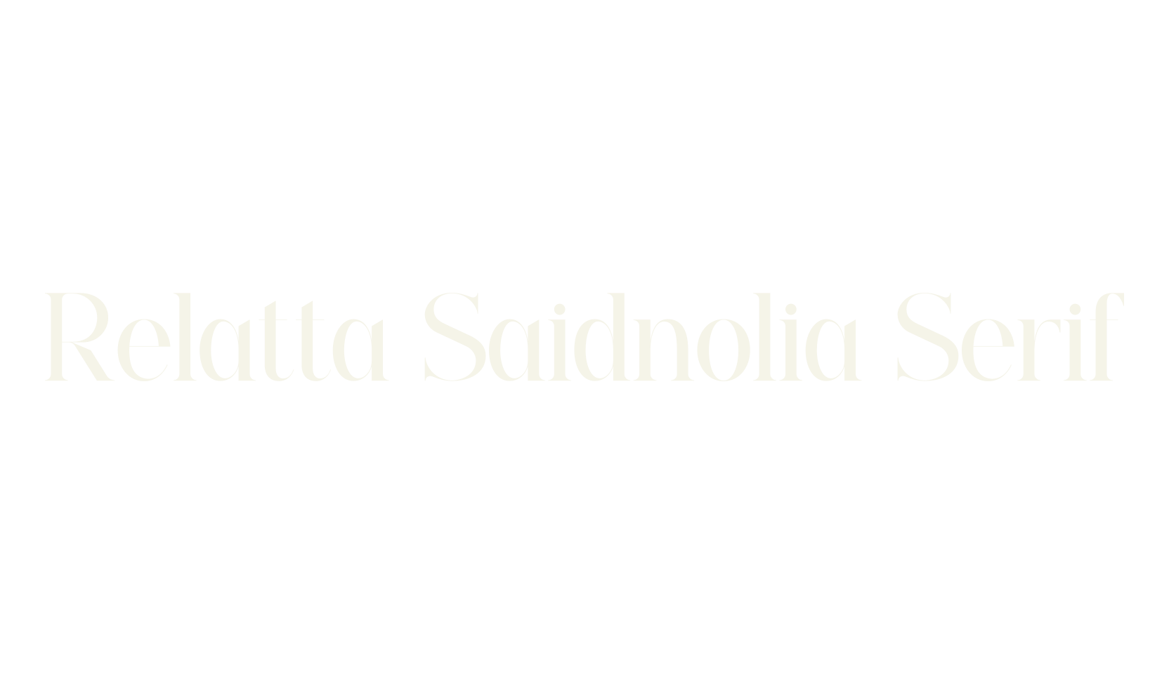 Relatta Saidnolia Serif, serif font preview