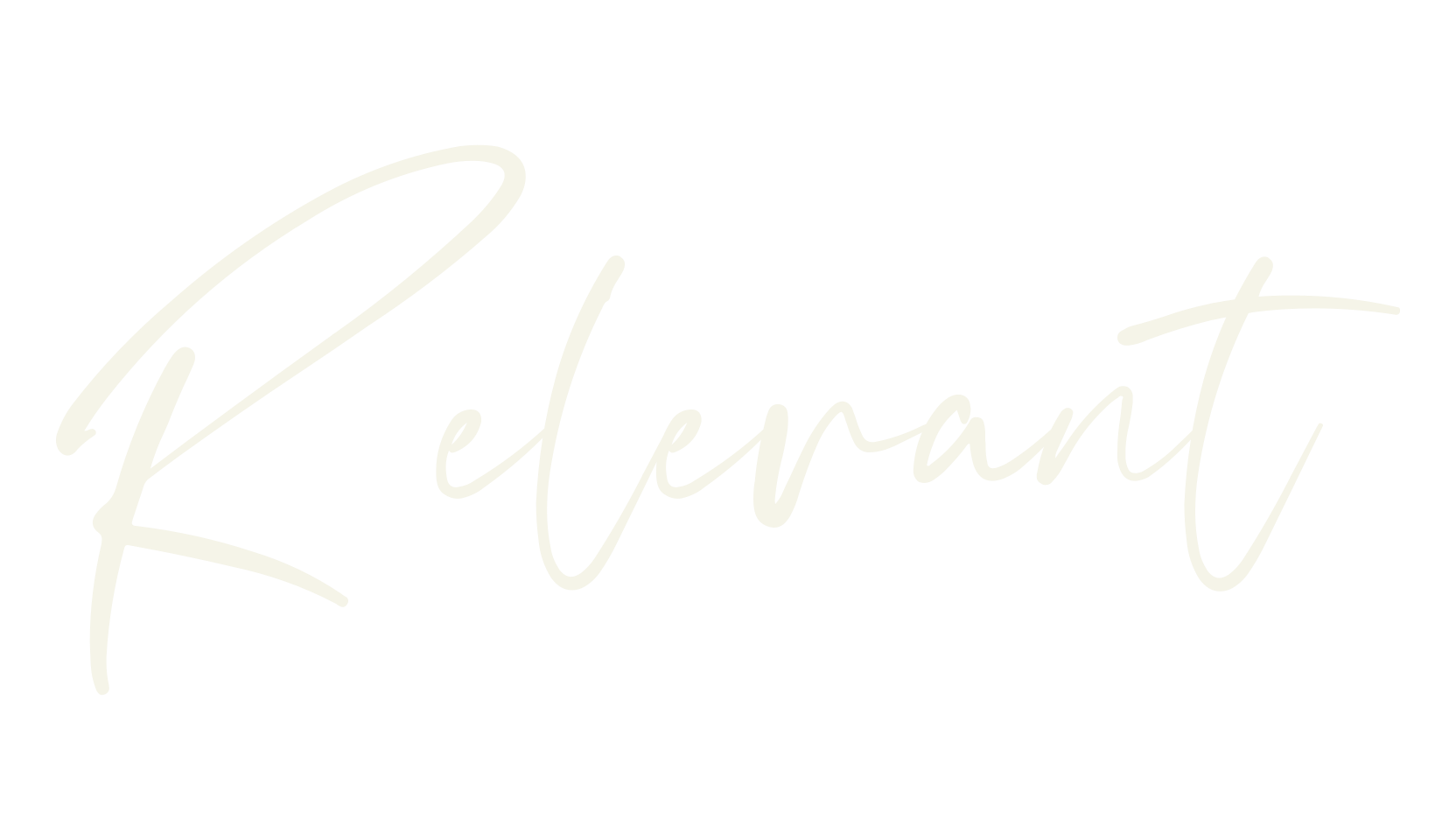 Relevant, cursive font preview