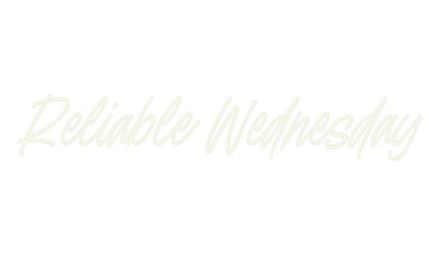 Reliable Wednesday, cursive font preview