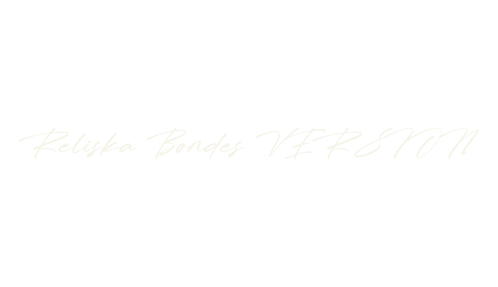 Reliska Bondes VERSION, script font preview