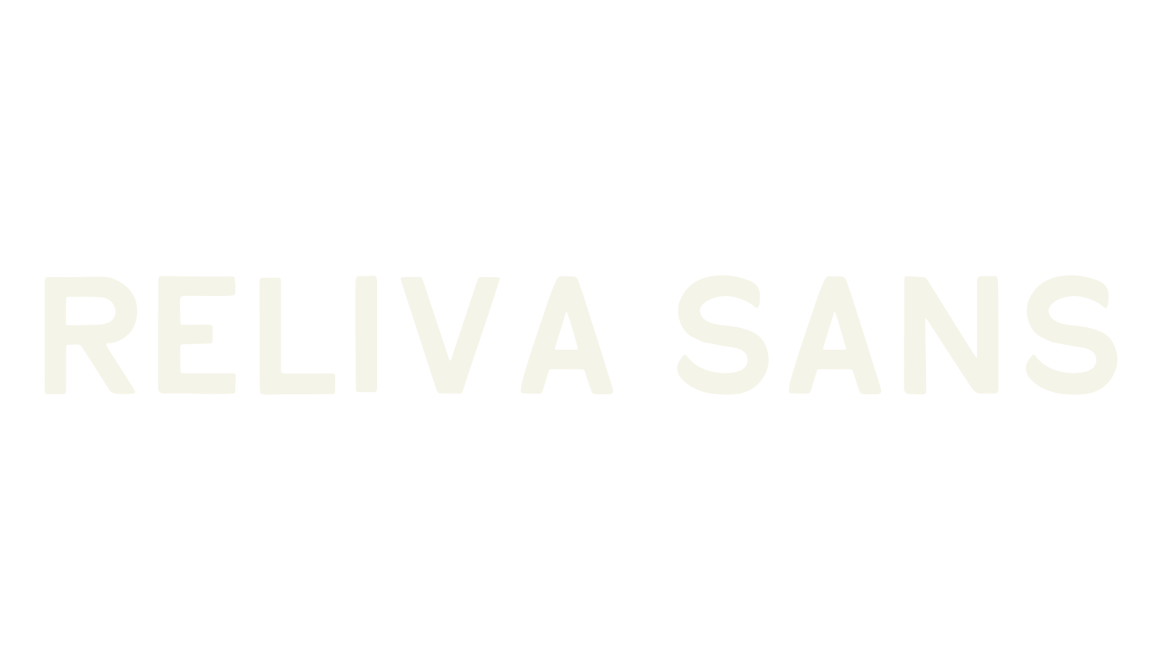 Reliva Sans, victorian font preview