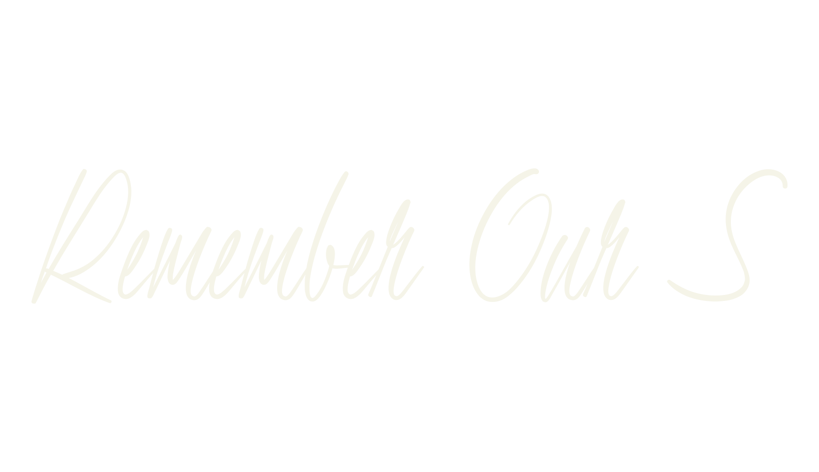 Remember Our S, calligraphy font preview