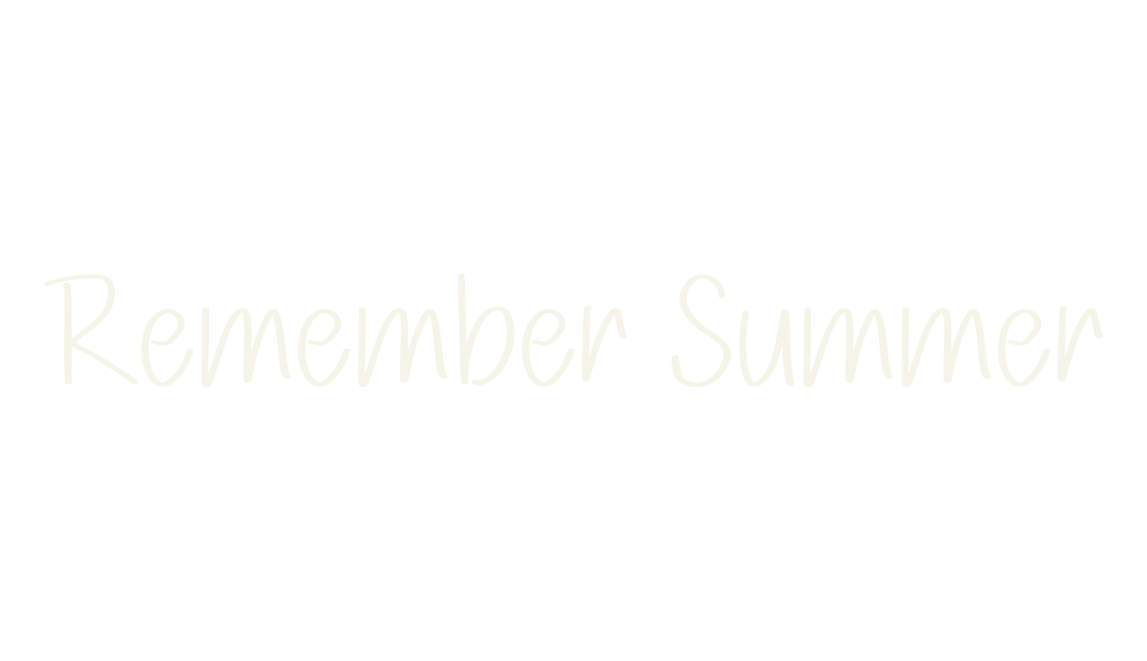 Remember Summer, handwriting font preview