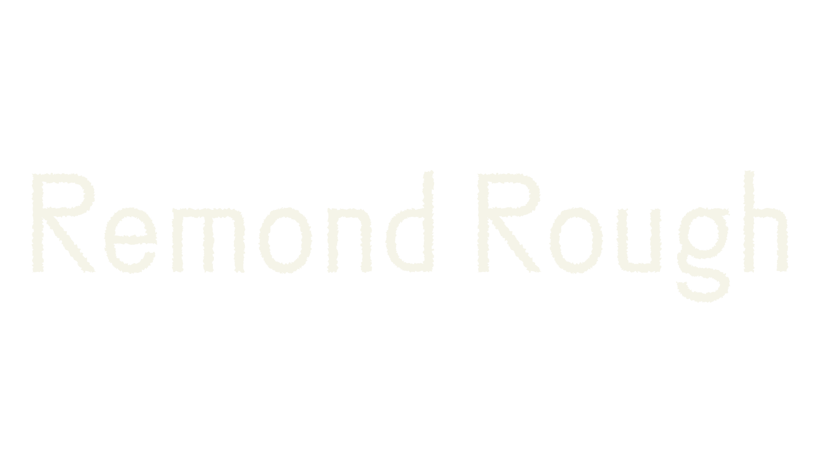 Remond Rough, logo font preview