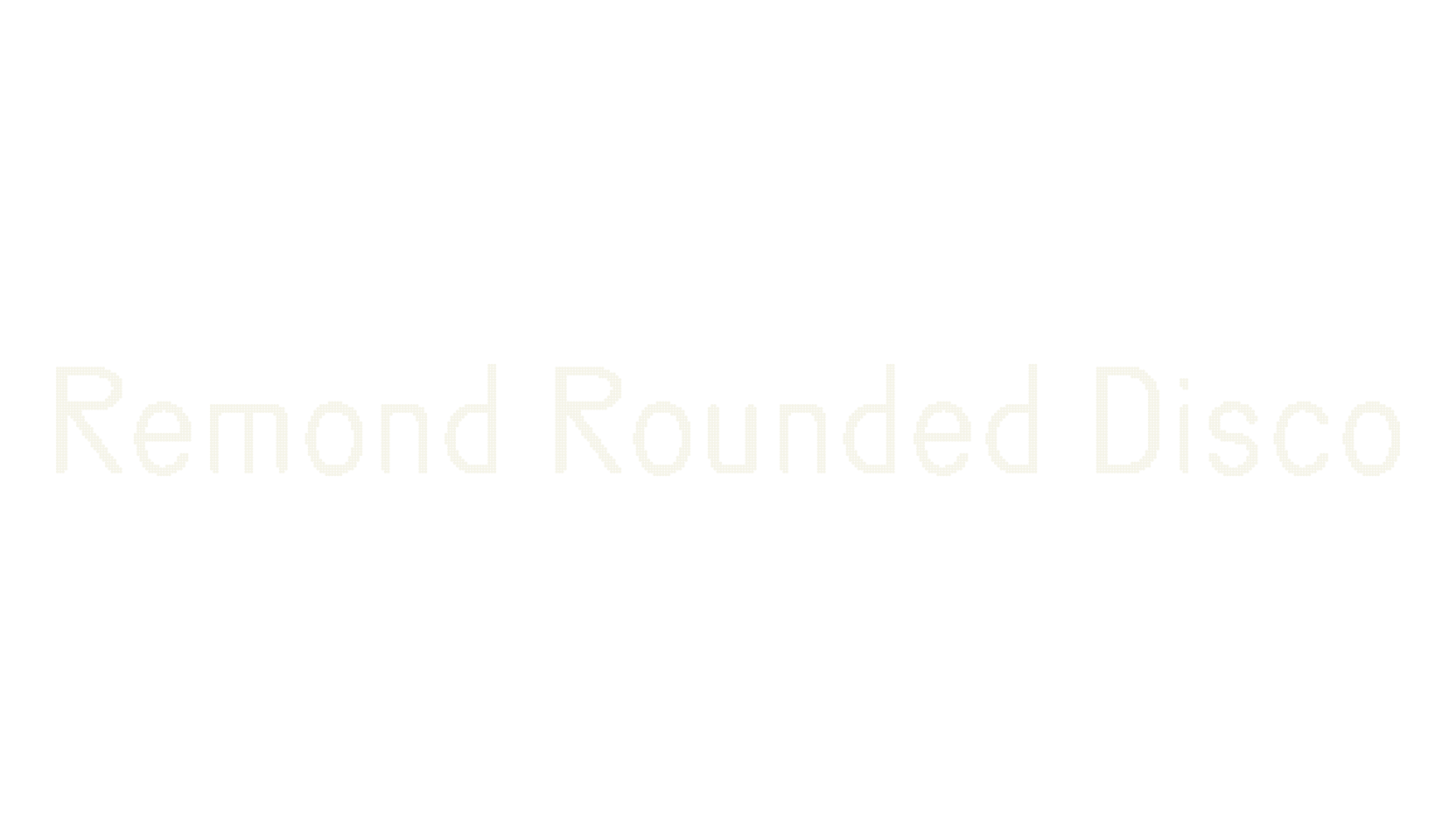 Remond Rounded Disco, display market font preview
