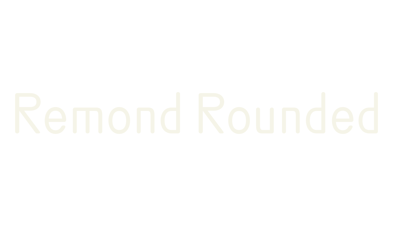 Remond Rounded, thin font preview