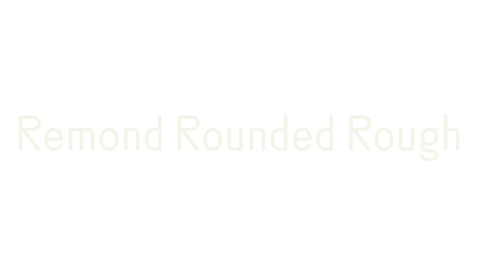 Remond Rounded Rough, rounded font preview