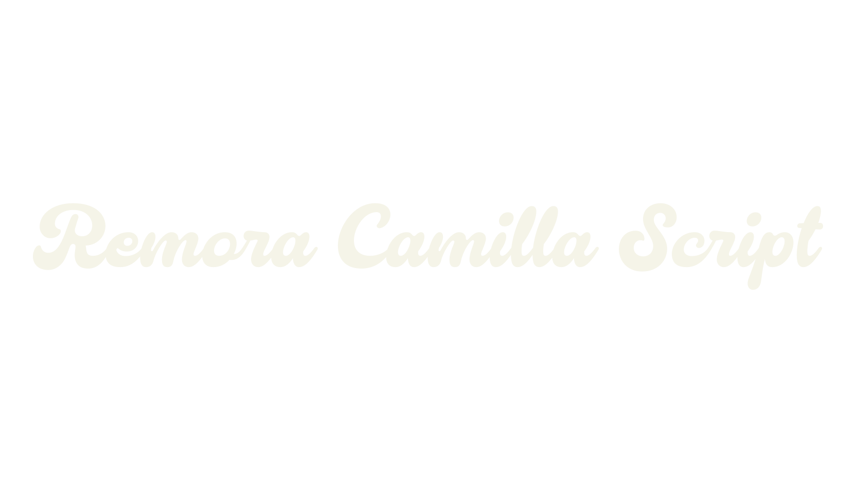 Remora Camilla Script, bold font preview