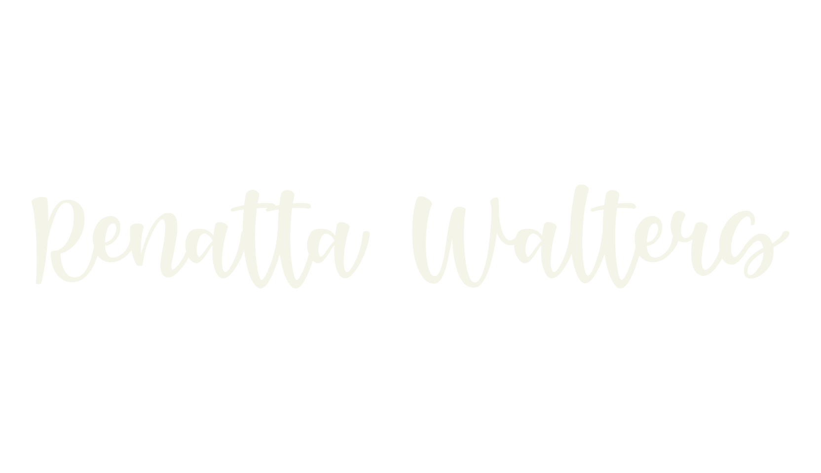 Renatta Walters, cursive font preview