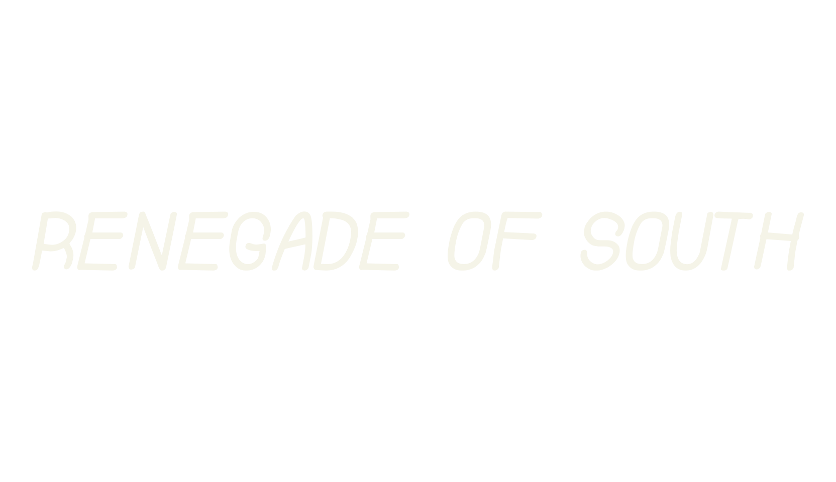 Renegade Of South, fancy font preview
