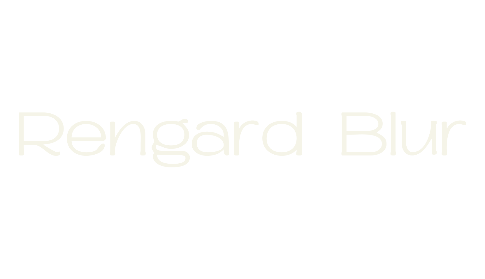 Rengard Blur, logo font preview