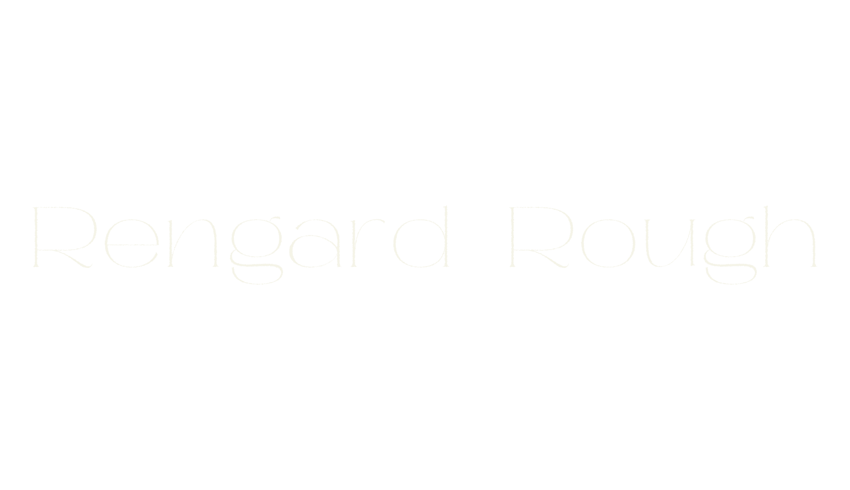Rengard Rough, minimalist font preview