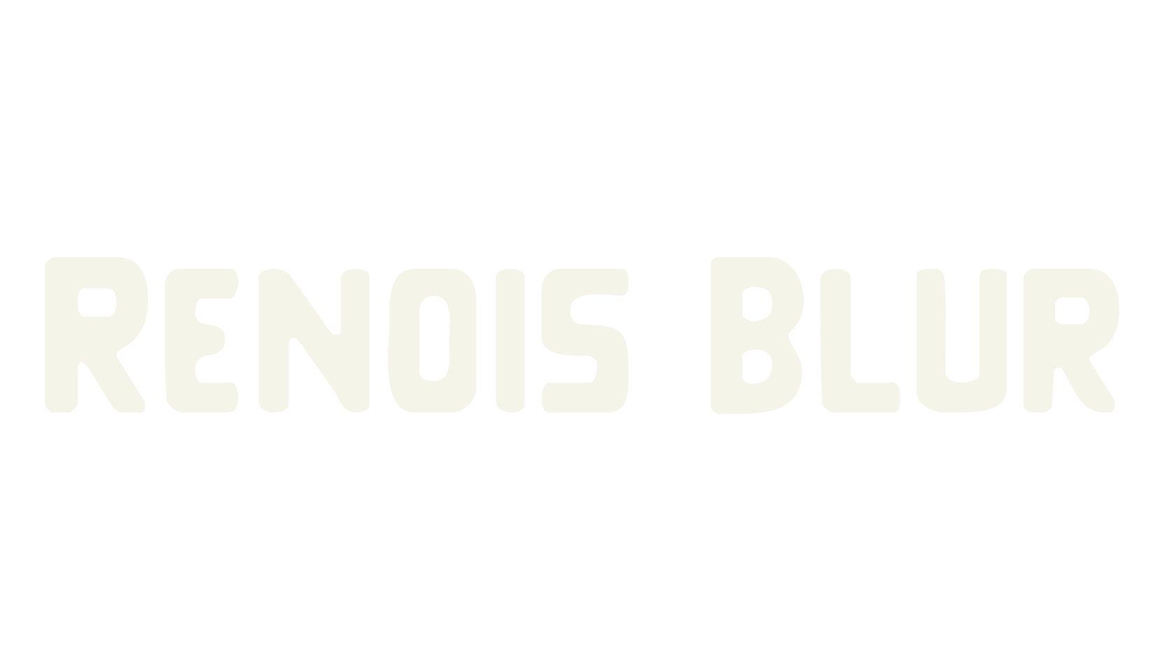 Renois Blur, title font preview