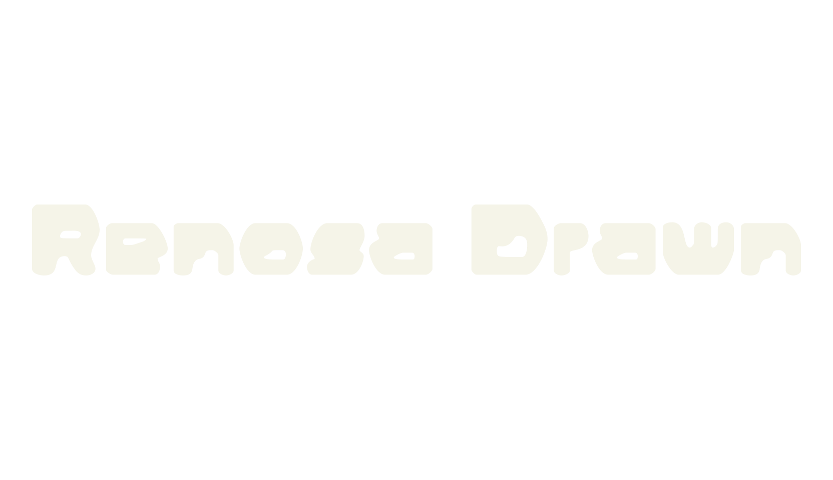 Renosa Drawn, logo font preview