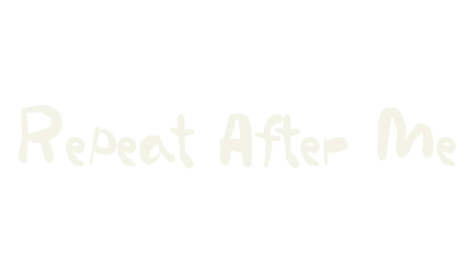 Repeat After Me, handwriting font preview