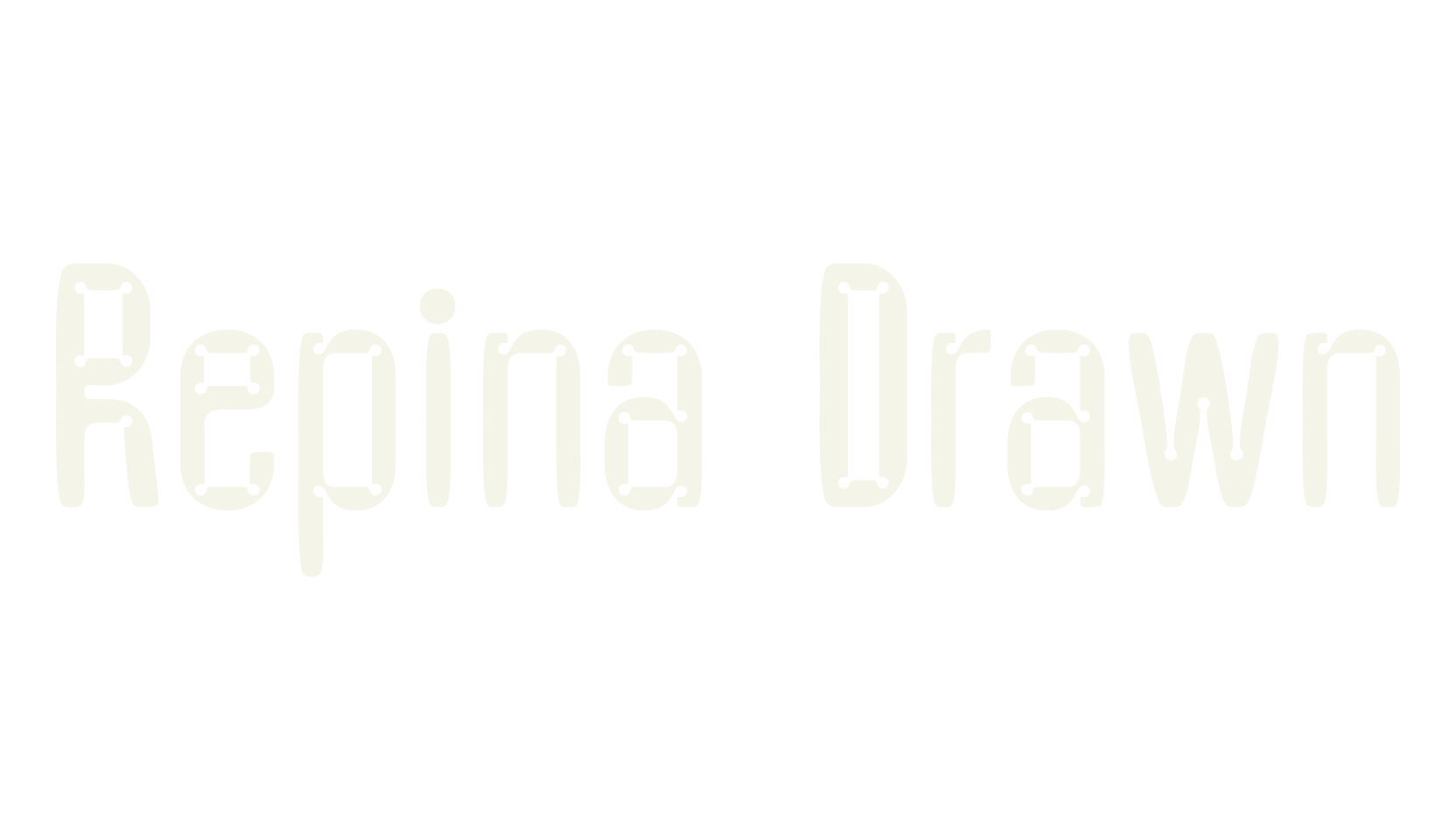Repina Drawn, inktrap font preview