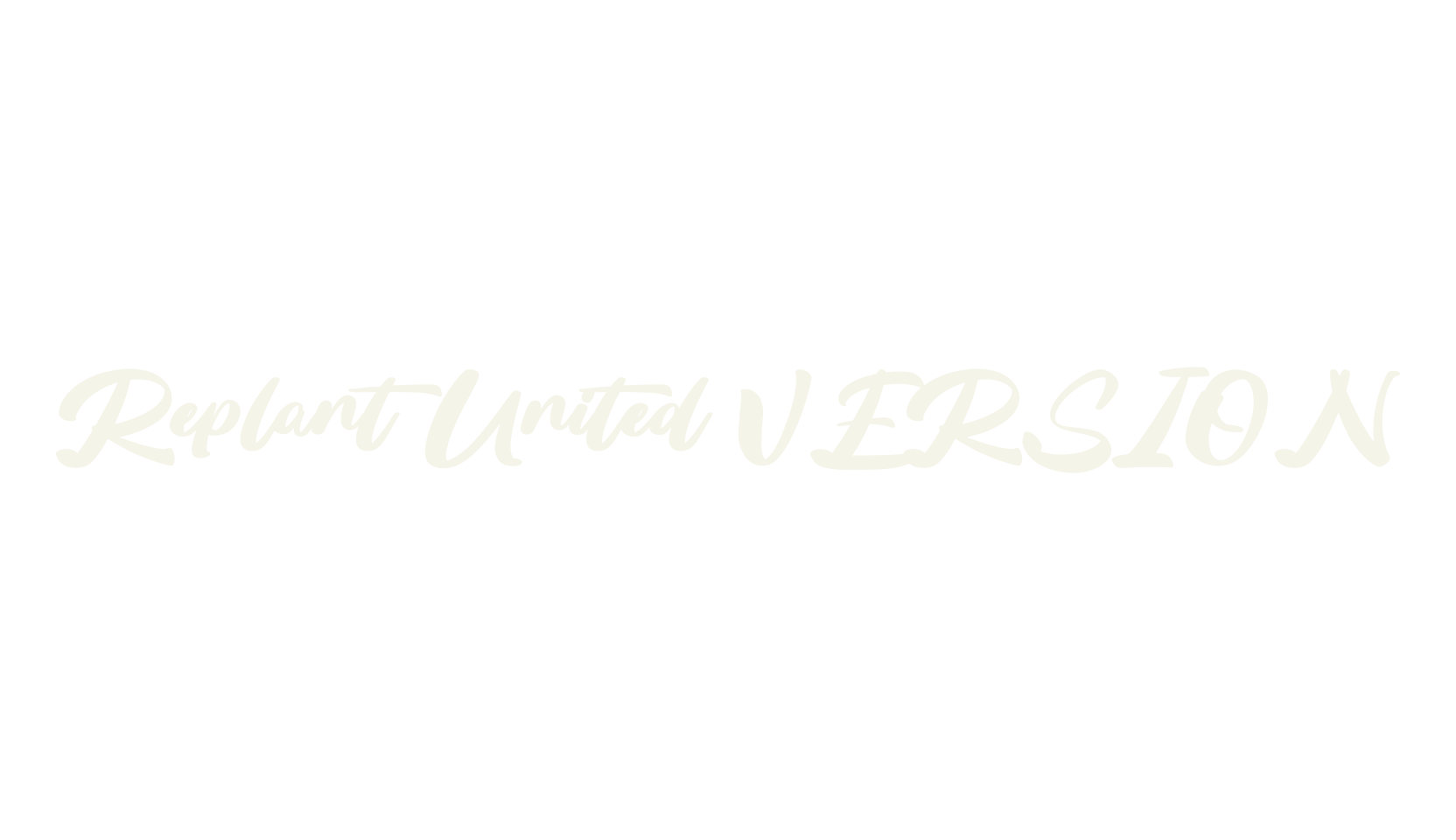 Replant United VERSION, script font preview