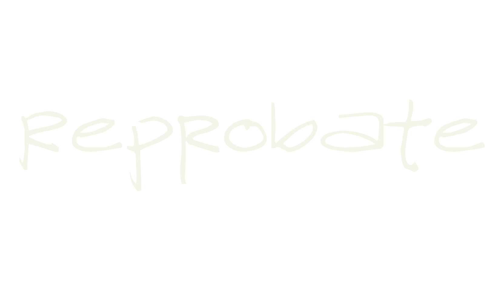 Reprobate, handwritten font preview