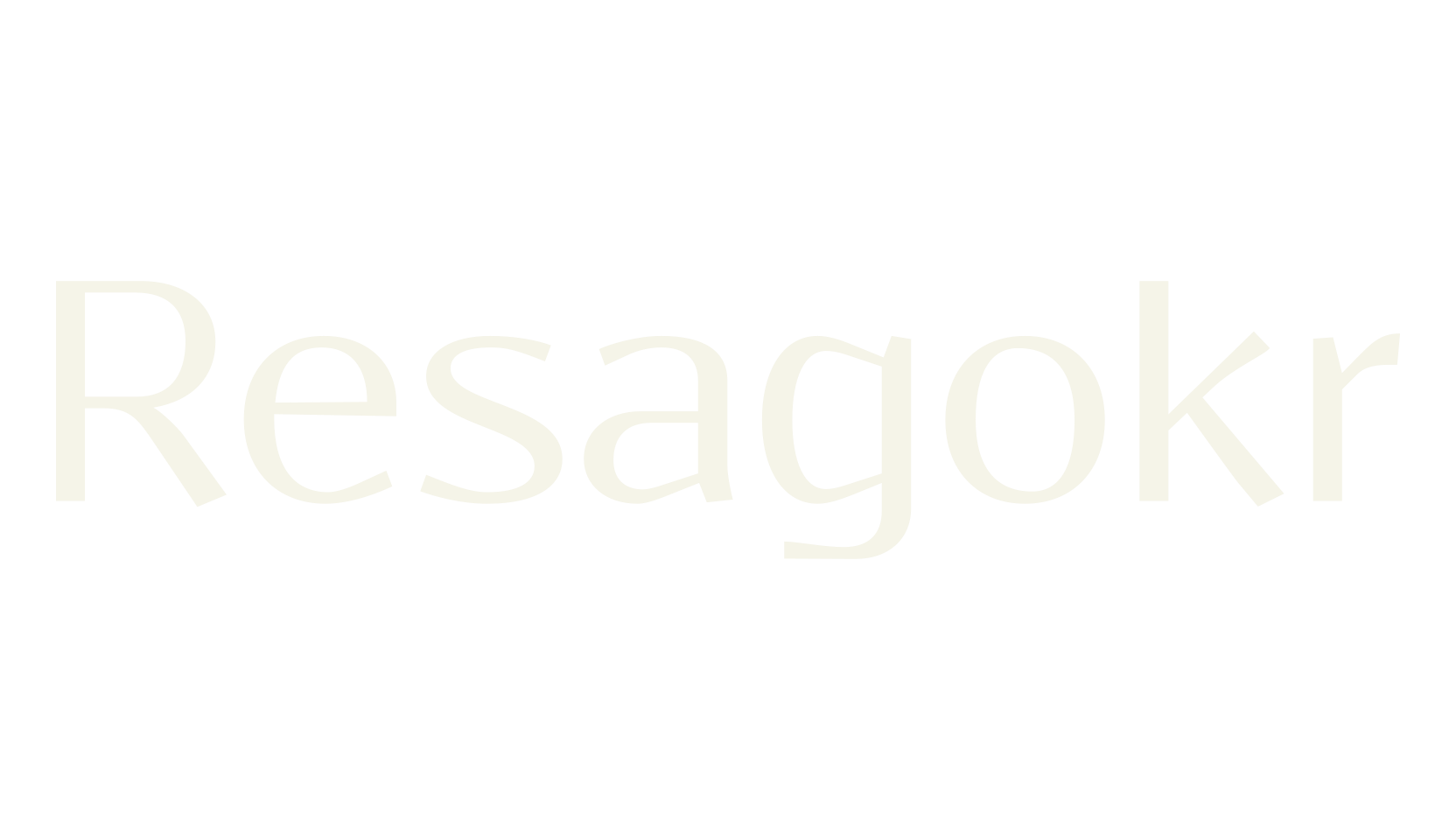 Resagokr, sans font preview