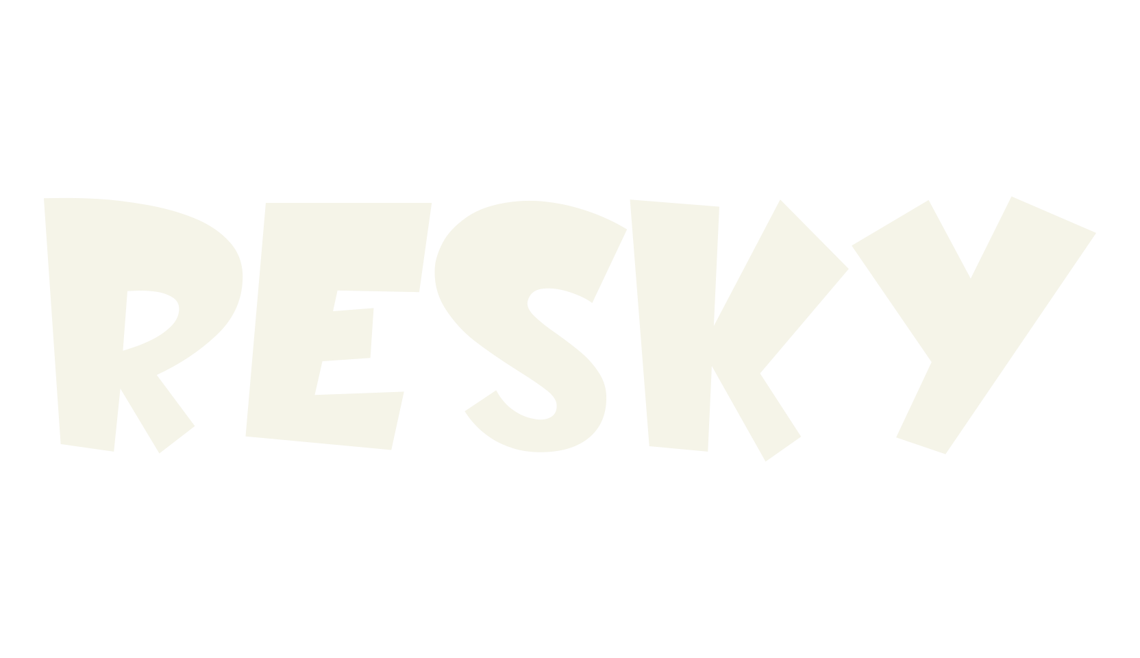 Resky, cartoon font preview