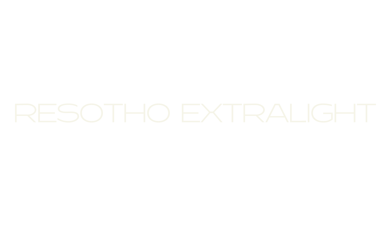 Resotho Extralight, sans font preview