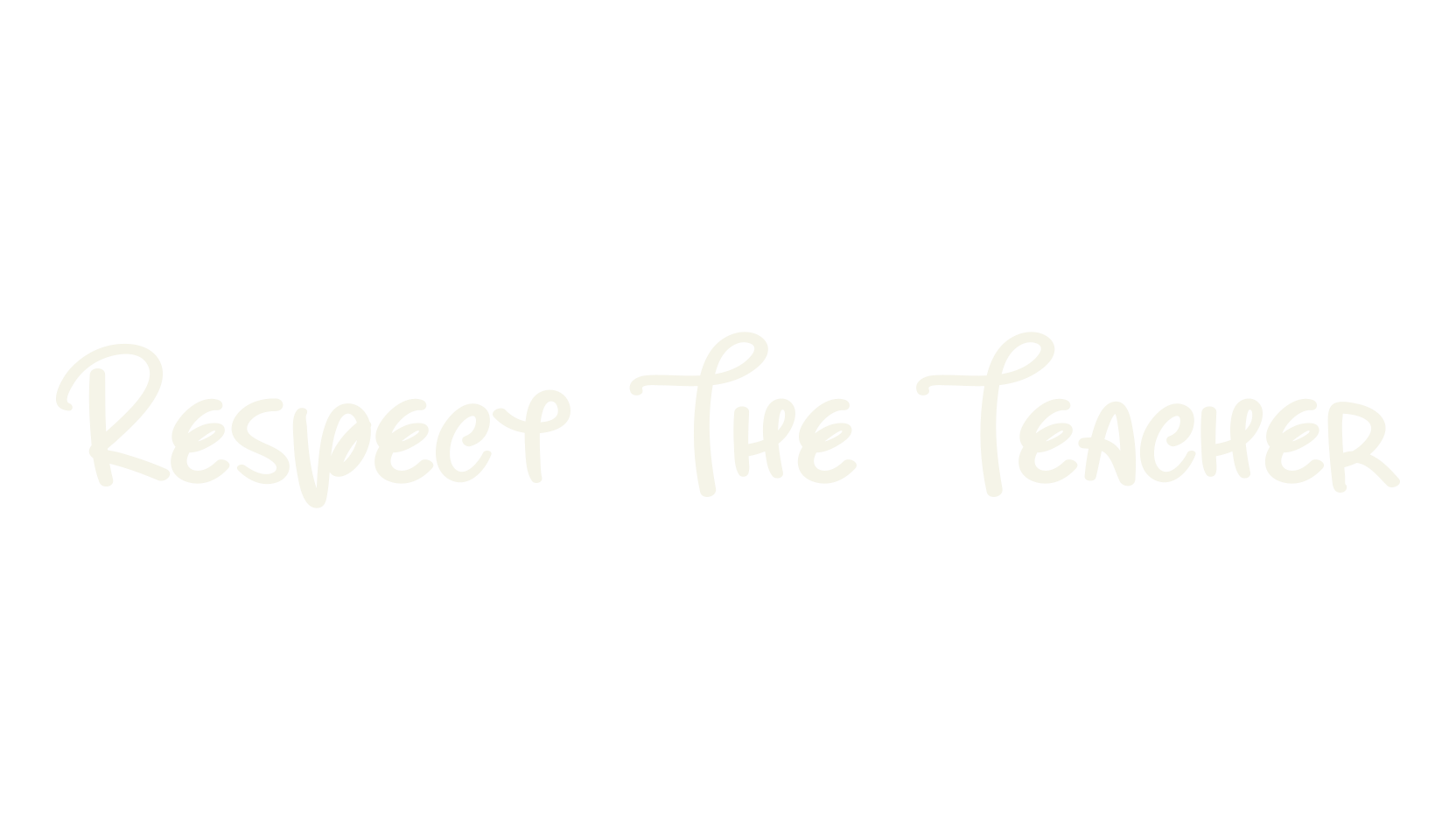 Respect The Teacher, fashion script font preview