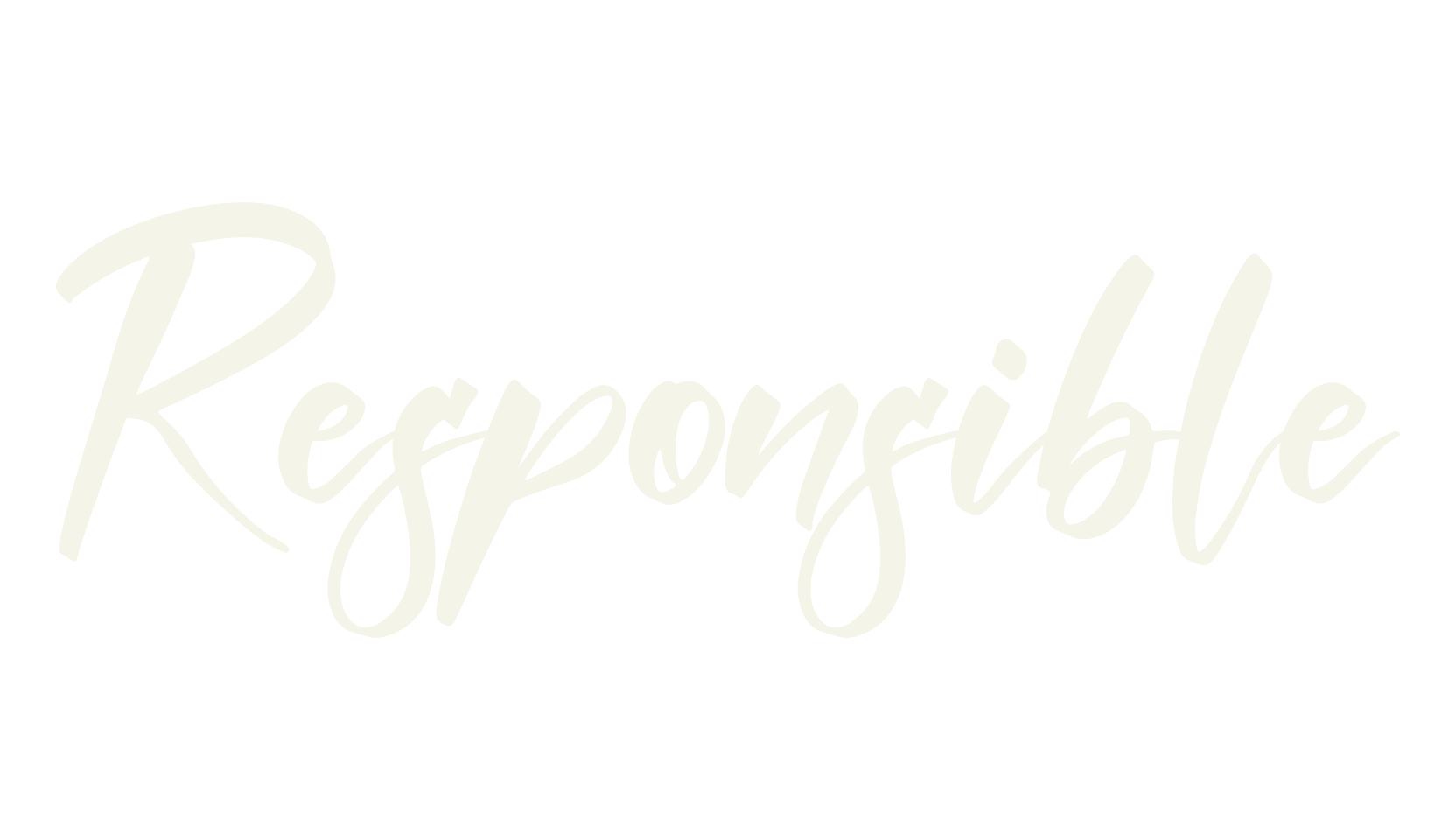 Responsible, cursive font preview