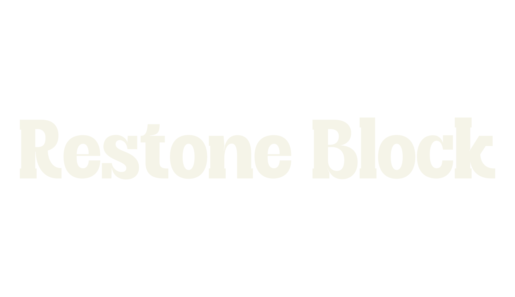 Restone Block, geometric font preview