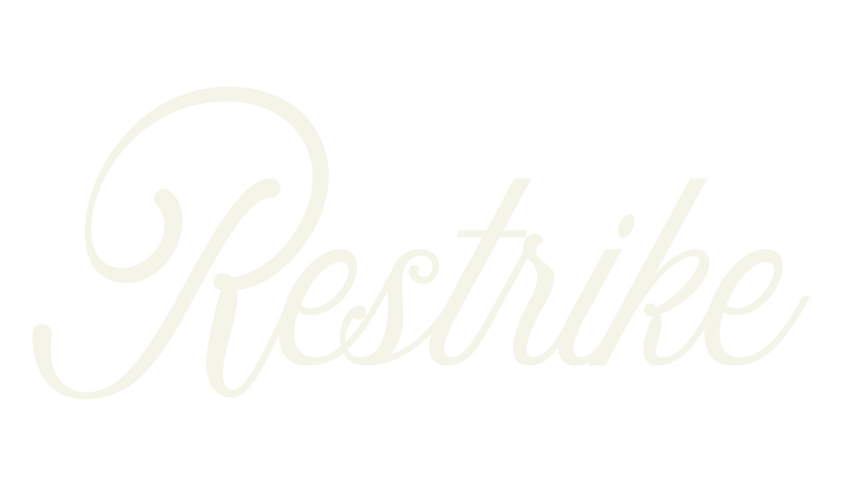 Restrike, script font preview