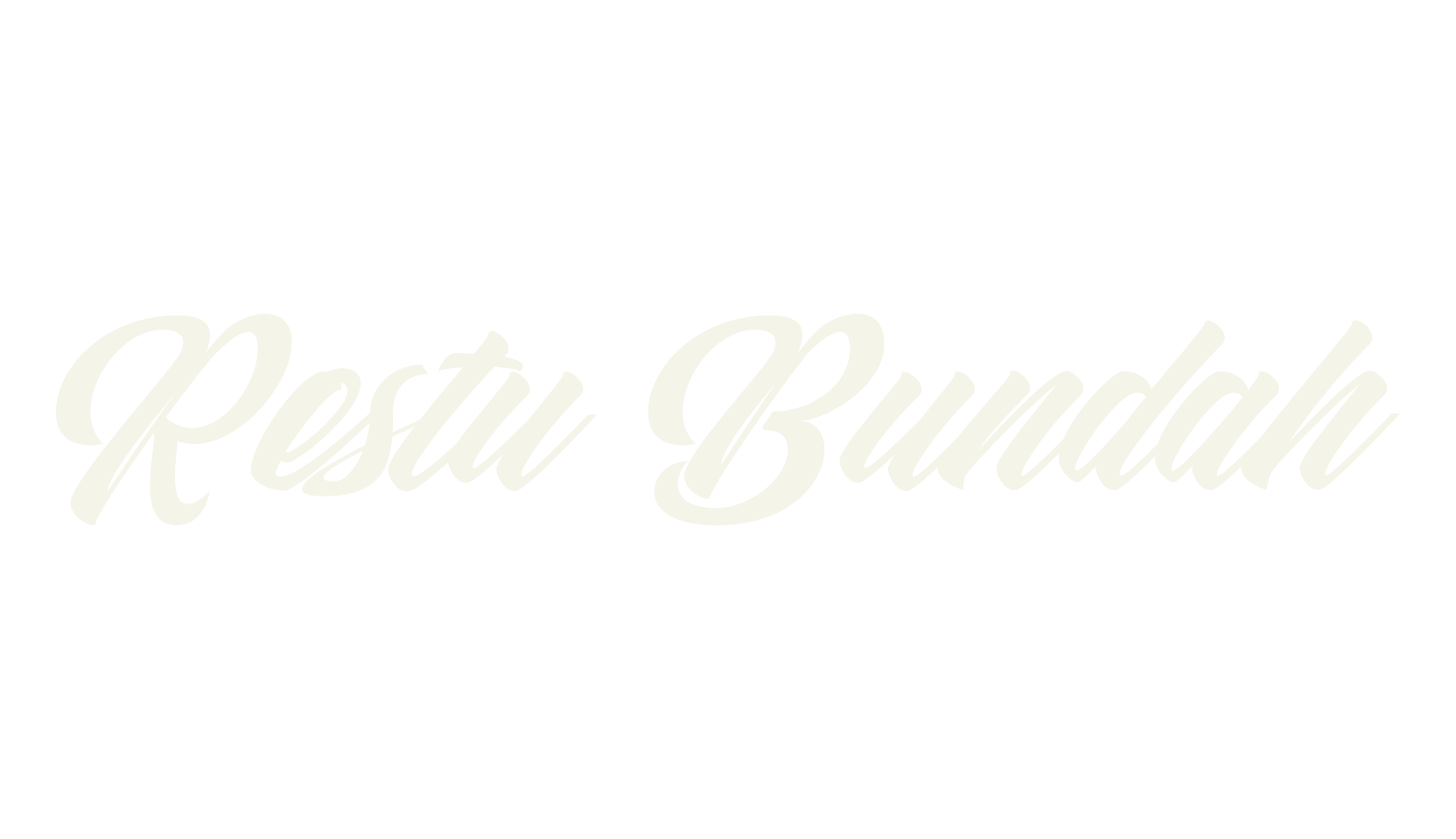 Restu Bundah, cursive font preview