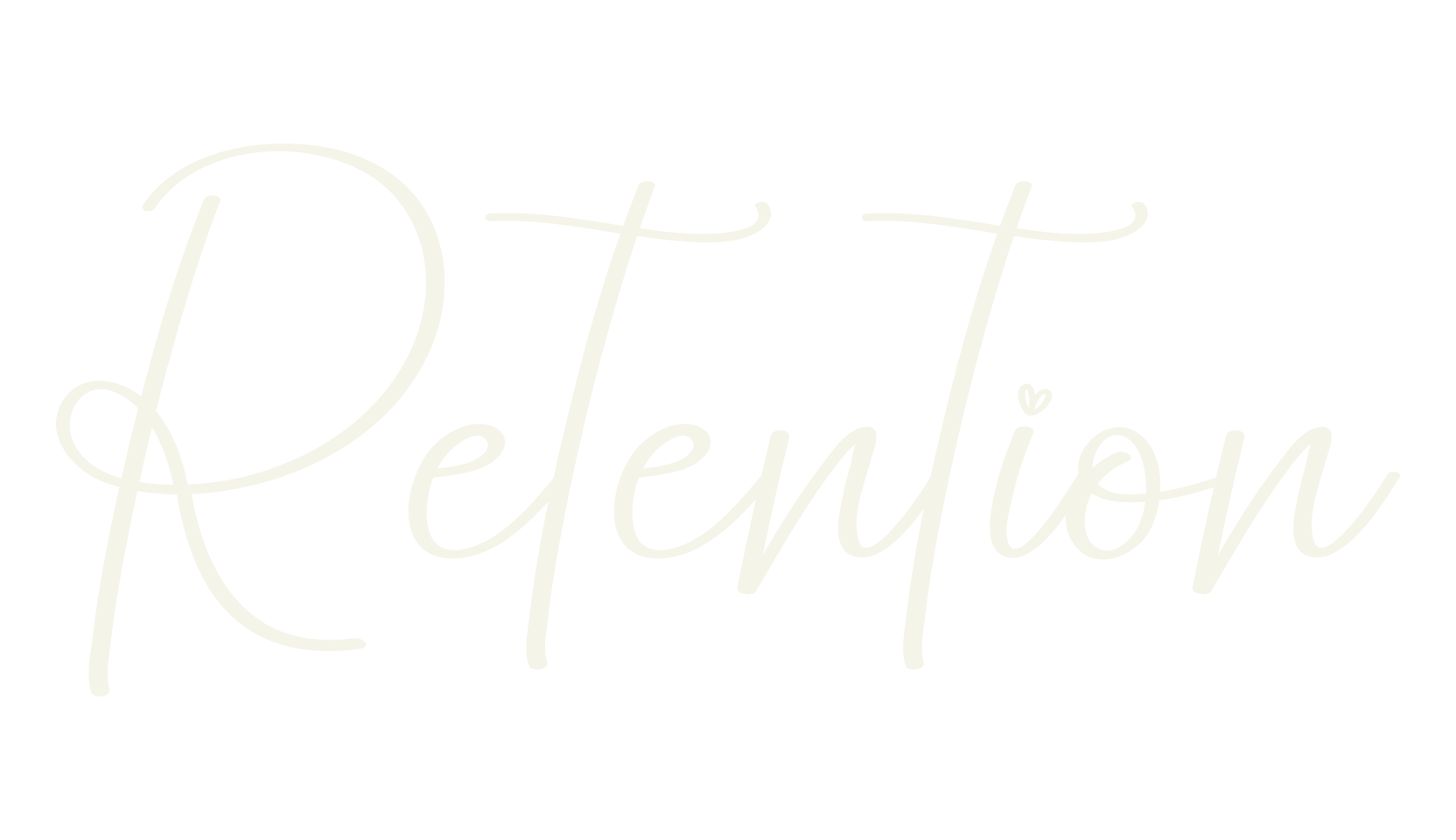 Retention, calligraphy font preview