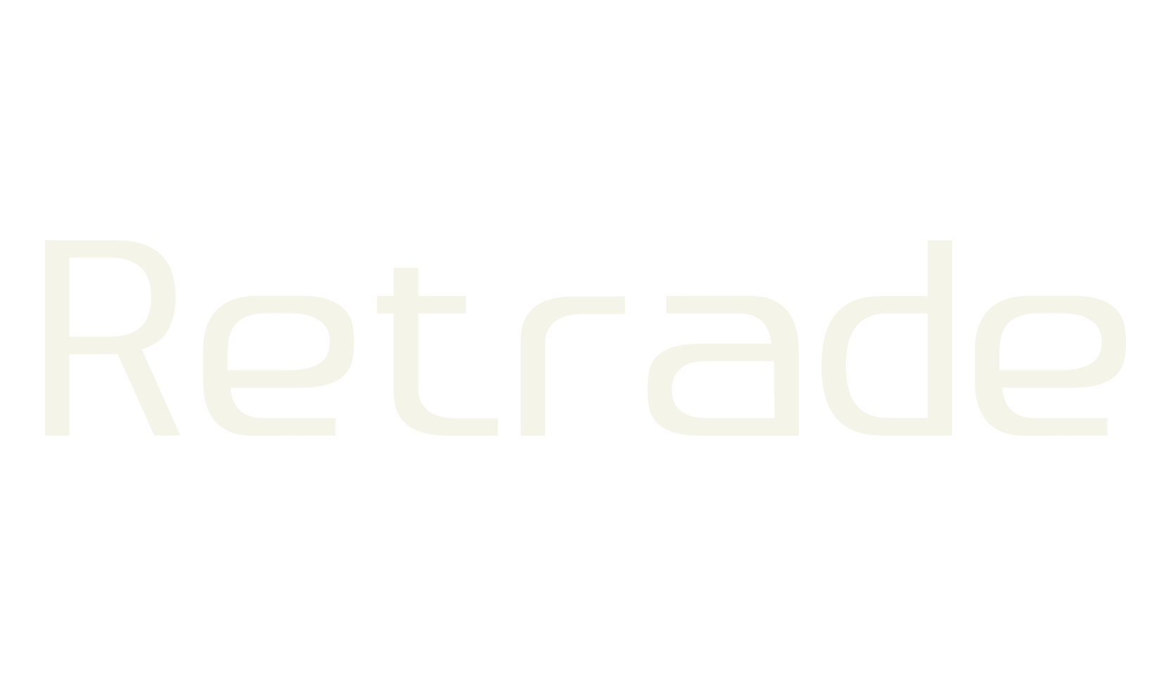 Retrade, logo font preview