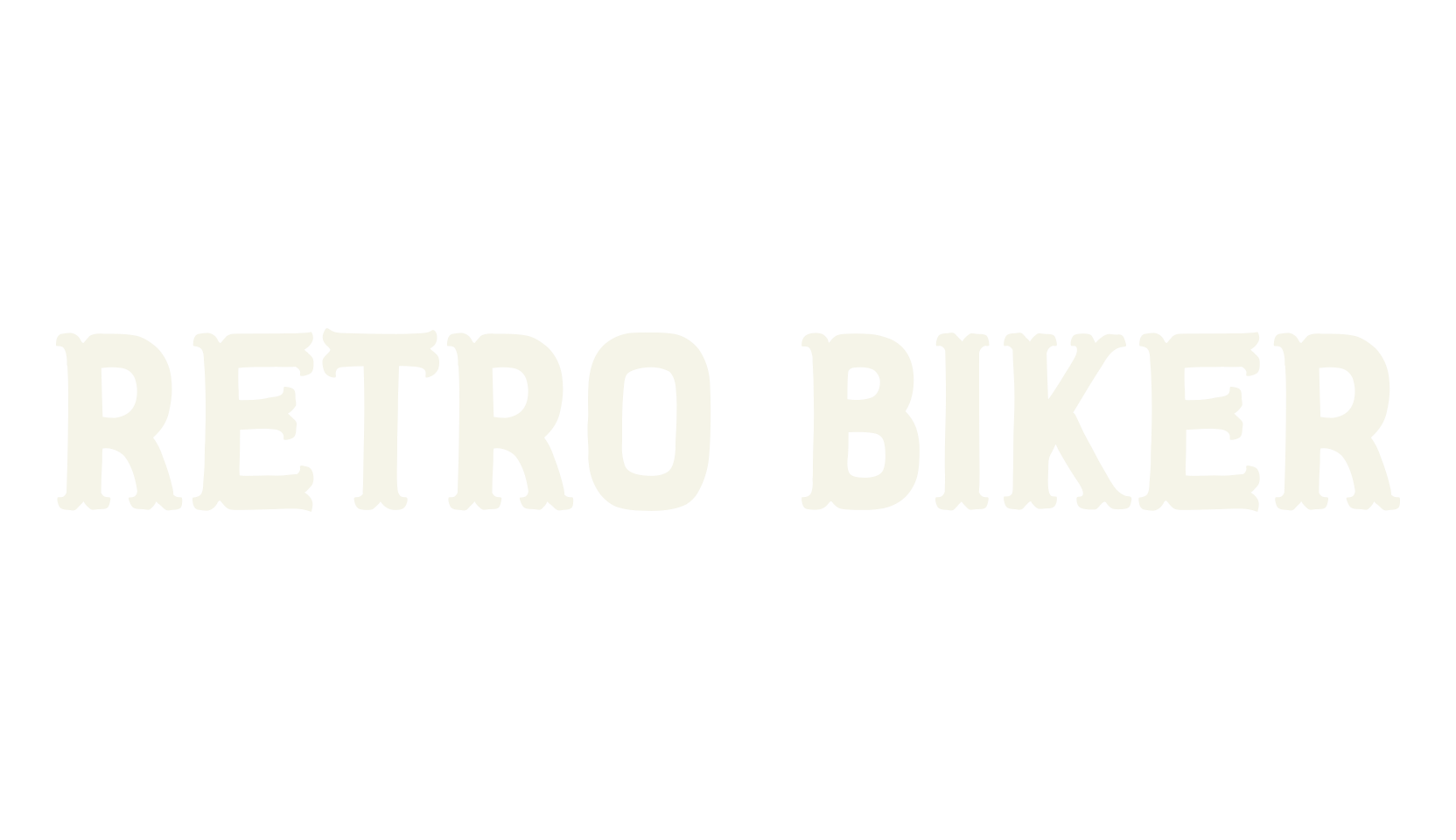 Retro Biker, decorative font preview