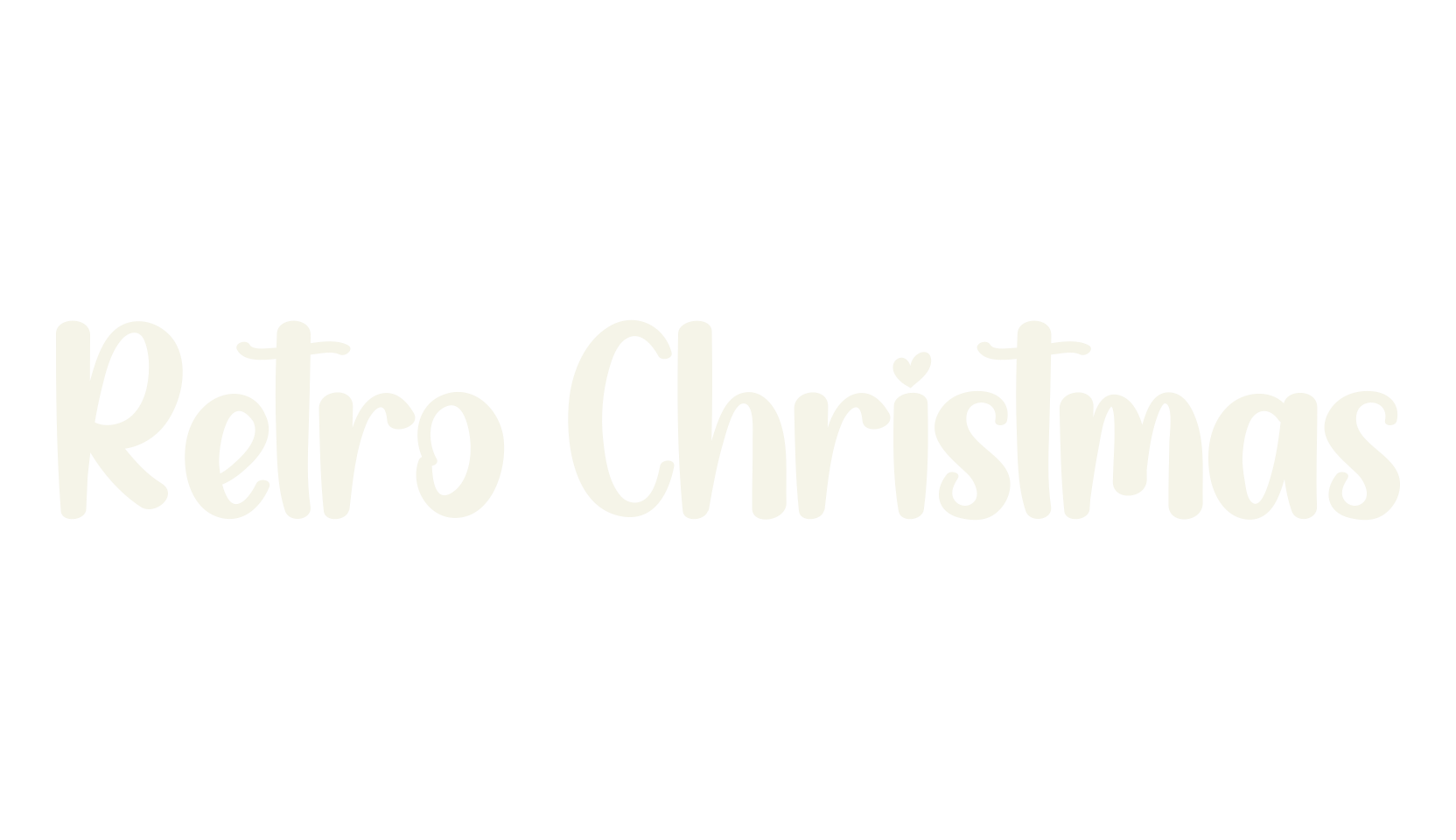 Retro Christmas, script font preview